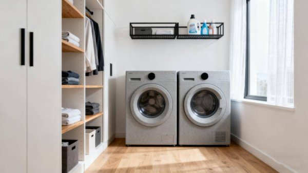 鑫恒盈配资 衣帽间里放“洗烘”：“缩短”家务动线，“提高”漏水风险！